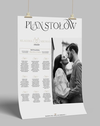 Przejdź do produktu Plakat  plan stołów weselnych photo 03
