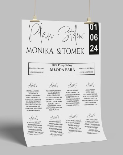 Przejdź do produktu Plakat plan stołów weselnych basic 04