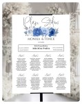 Tablica plan stołów weselnych basic blue