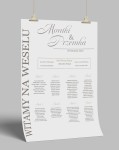 Plakat plan stołów weselnych minimalistic No3