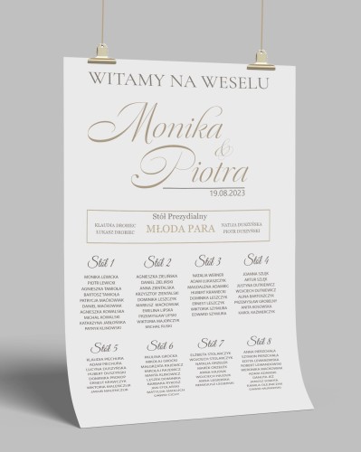 Przejdź do produktu Plakat plan stołów weselnych minimalistic No2 