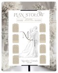 Tablica plan stołów weselnych  couple