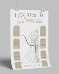 Plakat plan stołów weselnych couple 