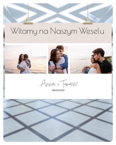 Przejdź do produktu Plakat powitalny na wesele zdjęcie P08