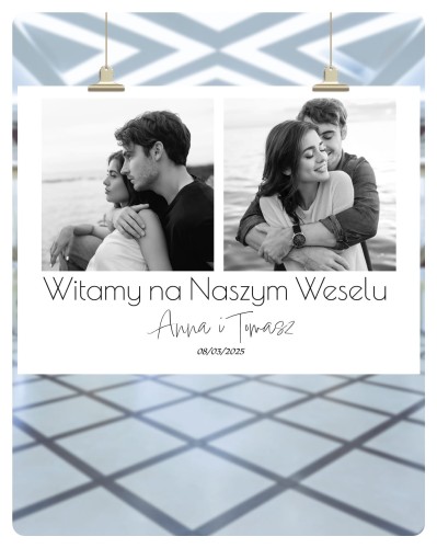 Przejdź do produktu Plakat powitalny na wesele zdjęcie P09 